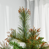 HOMCOM 6ft Pre-Lit Artificial Spruce Christmas Tree with 200 LED Lights & Foldable Metal Base – Green
