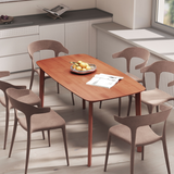 HOMCOM 150cm Rectangular Dining Table with Solid Wood Frame – Country Style Table for Six, Light Brown