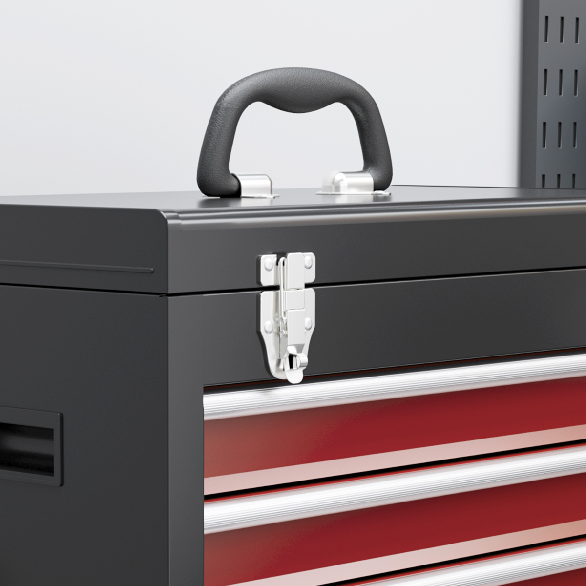HOMCOM 5 Drawer Rolling Tool Cabinet with Top Tool Chest Combo – Steel Garage & Workshop Storage