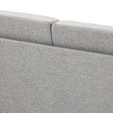 HOMCOM Linen 2 Seater Loveseat Sofa with Padded Armrests – Compact Sofa for Flats & Small Rooms, Light Grey