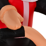HOMCOM 5.5ft Light-Up Inflatable Santa Claus Riding a Motorbike with Gifts – IP44 Christmas Lawn Decoration