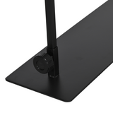 PawHut Reptile Lamp Stand with 86-129cm Adjustable Height, Steel Base & Hook – Heat Lamp Holder, Black