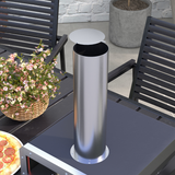 Outsunny Wood Fired Pizza Oven with Rotating Cordierite Stone, Chimney & Thermometer – Outdoor Patio Cooking, Black