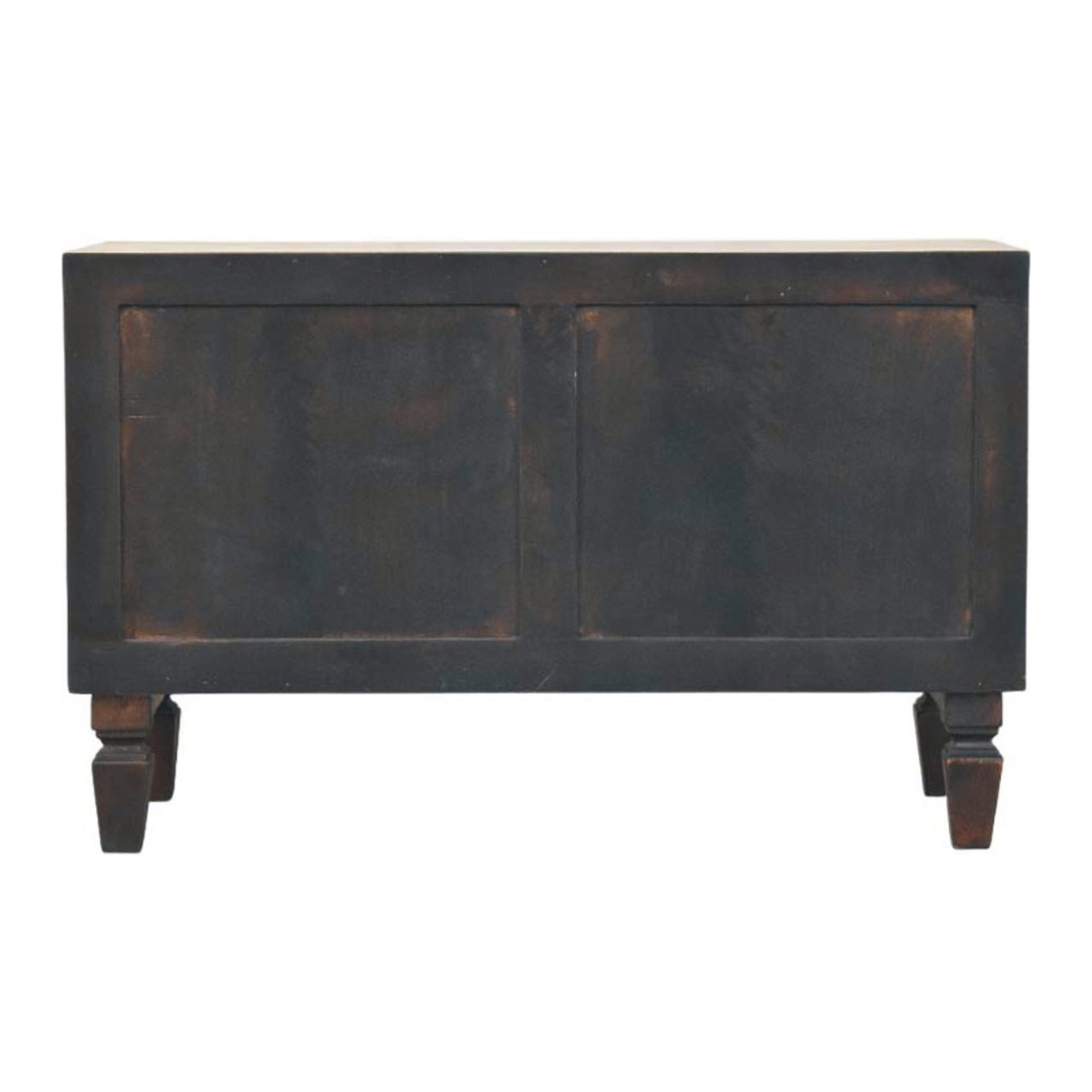 Artisan Furniture Cadiz Carved Solid Mango Wood Shoe Storage Bench – 2 Drawers & 1 Shelf, Dark Brown