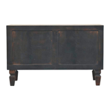 Artisan Furniture Cadiz Carved Solid Mango Wood Shoe Storage Bench – 2 Drawers & 1 Shelf, Dark Brown