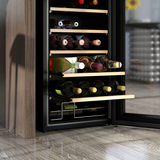 HOMCOM 24 Bottle Wine Fridge with Glass Door, Touch Screen Control & LED Light – Freestanding Wine Cooler