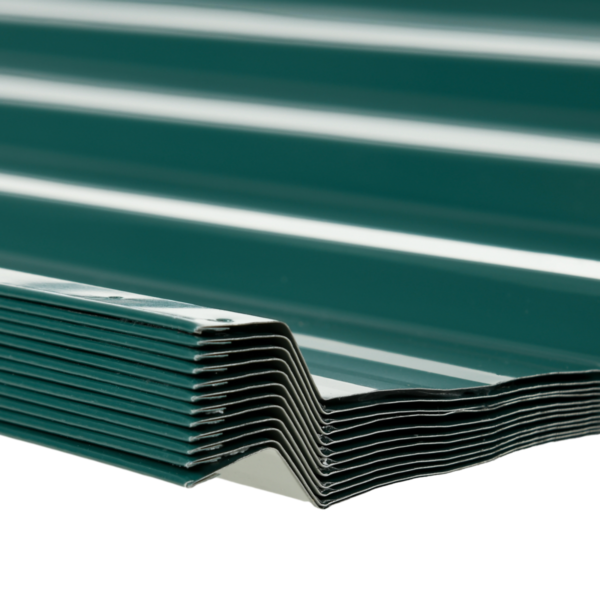 Outsunny 12-Pack Galvanised Steel Roofing Sheets, Pre-Drilled & Cut-to-Size – Shed Greenhouse Cladding, Green