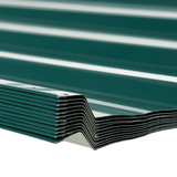 Outsunny 12-Pack Galvanised Steel Roofing Sheets, Pre-Drilled & Cut-to-Size – Shed Greenhouse Cladding, Green