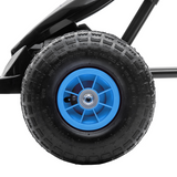 HOMCOM Kids Pedal Go Kart with Adjustable Seat, Rubber Wheels & Handbrake – Ages 5-12, Blue