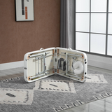 HOMCOM Folding PVC Leather Massage Table with Aluminium Frame & Removable Headrest – Adjustable Beauty Bed