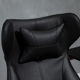 Vinsetto Faux Leather Gaming Chair with Pedestal Base, Adjustable Headrest & Lumbar Support – Black