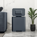HOMCOM 2 x 20L Double Pedal Bin with Soft-Close Lid and Removable Inner Buckets – Kitchen Rubbish Bin, Black