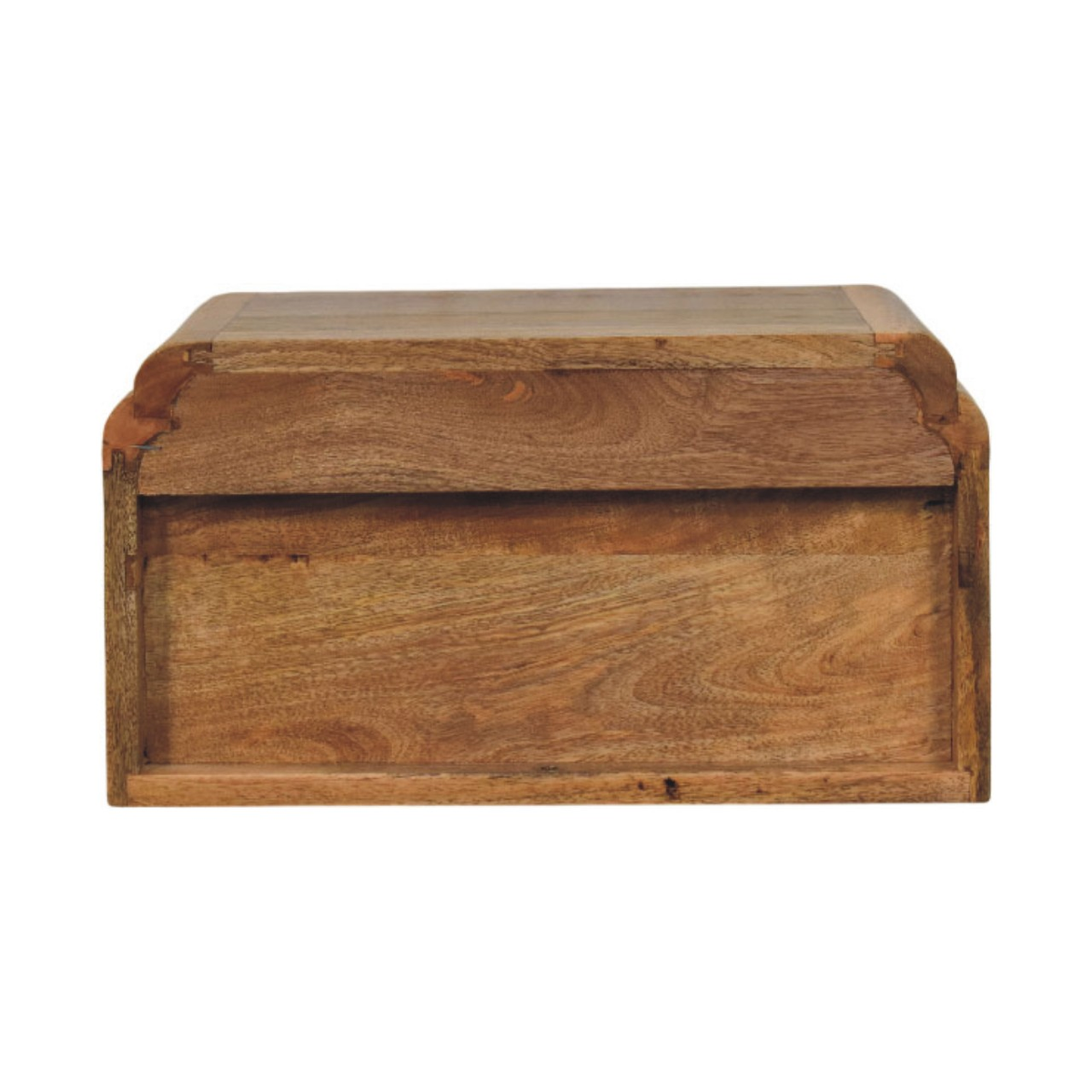 Artisan Furniture Avora Solid Mango Wood Wall-Mounted Bedside, 1 Drawer & Open Shelf – Floating Nightstand, Beige