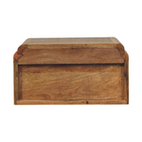 Artisan Furniture Avora Solid Mango Wood Wall-Mounted Bedside, 1 Drawer & Open Shelf – Floating Nightstand, Beige