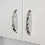 White Wooden Kitchen Storage Cupboard with Shelved Storage – Simple Organiser for Kitchen & Utility Room