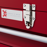 DURHAND Lockable 4-Drawer Steel Tool Chest with Ball Bearing Slides and Top Compartment, Red