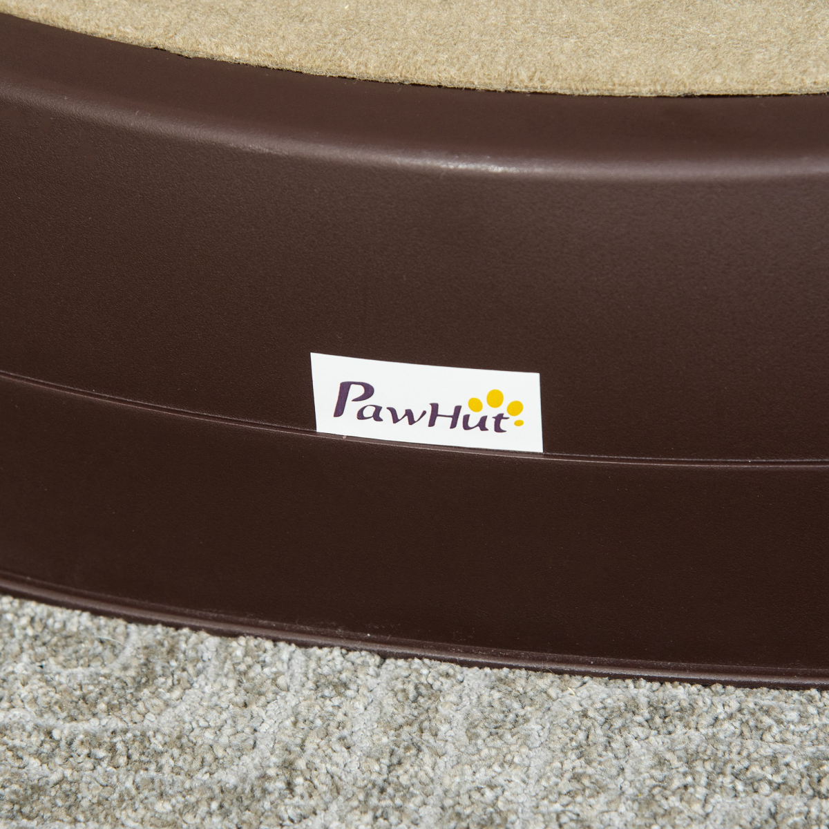 Portable Dog Steps with Non-Slip Feet and Carpeted 3-Step Design – Foldable Pet Stairs for Beds, Brown