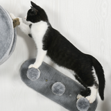 PawHut Four-Piece Wall-Mounted Cat Tree with Platforms, Steps, Perch & Cat House – Climbing Shelves, Grey