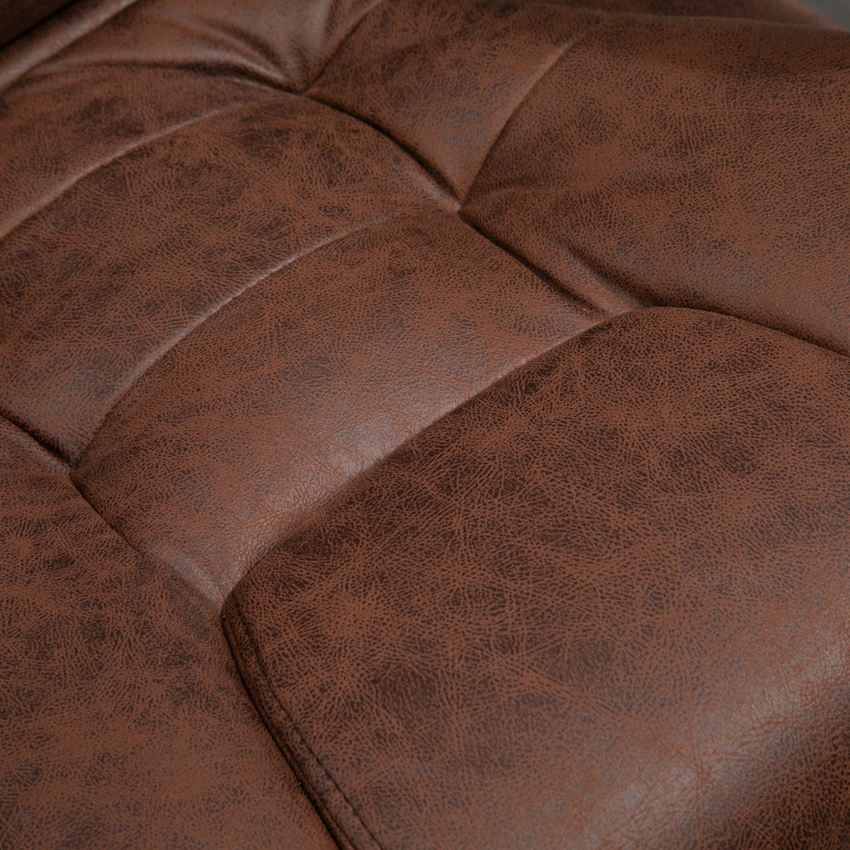 Vinsetto Heated Massage Office Chair with 6 Vibration Points & Footrest – Reclining Home Office Chair, Brown