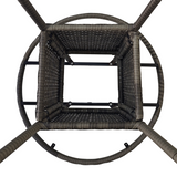 Outsunny 4-Seater Outdoor Dining Table with WPC Slatted Top and Steel Frame – Garden Patio Table, Grey