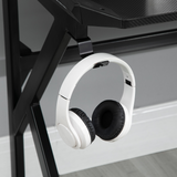 HOMCOM Gaming Desk with Steel K-Frame, Cup Holder, Headphone Hook and Cable Management – 120cm Racing PC Desk