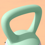 SPORTNOW 4kg Soft Kettlebell with Non-Slip Ergonomic Handle & Flat Base – Home Gym Weight, Grey and Green