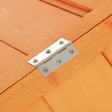 PawHut Wooden Chicken Run with Nesting Box & Openable Roof for 4-8 Chickens or Ducks – Poultry Run, Orange