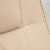 Massage Recliner Chair & Ottoman Footstool Set with High Density Cushioning – Relaxation Armchair, Cream