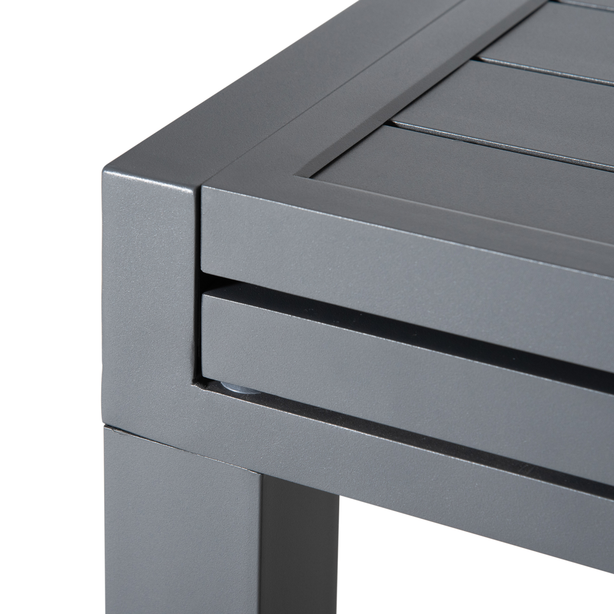 Outsunny Extendable Garden Dining Table for 8–10 with Aluminium Frame, 135–270cm – Grey
