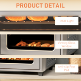 HOMCOM 24L Air Fryer Oven with 1600W Power – Grill, Roast & Bake, 360° Hot Air Circulation