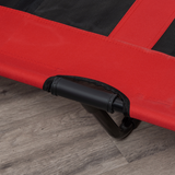 Pawhut Elevated Dog Bed with Raised Breathable Fabric Base – Portable Indoor and Outdoor Pet Cot, Red