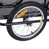 HOMCOM Folding Bicycle Cargo Trailer with Hitch, 40kg Capacity – Detachable Walls, Luggage Storage Cart