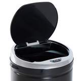 HOMCOM 50L Stainless Steel Sensor Kitchen Bin with Removable Inner Bucket – Black