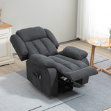 HOMCOM Heavy Duty Riser Recliner Lift Chair with Electric Recline & Handset Control – Dark Grey