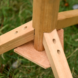 PawHut Wooden Bird Feeder Stand with 2 Platforms and Nesting Hole – Weather Resistant Garden Bird House