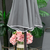 Outsunny 6-Piece Patio Dining Set with Parasol, 4 Folding Chairs and Tempered Glass Table – Steel Frame