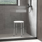 HOMCOM Adjustable Bath Chair Shower Stool with Suction Pads – Bathroom Safety Aid for the Elderly