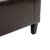 HOMCOM Tufted PU Leather Storage Ottoman Bench, 92cm – Blanket Box & Footstool for Bedroom and Hallway