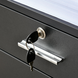 Vinsetto Mobile Lockable File Cabinet with Open Shelf & 5 Wheels – Home Office Storage, Black