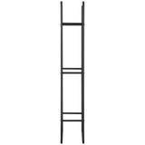 SPORTNOW 150cm Metal Firewood Log Holder Rack with Elevated Design, Balanced Base and Side Rails – Black