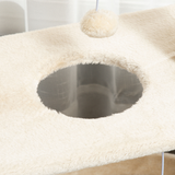 PawHut Cat Tree Kitten Tower with Scratching Post, Jute Pad, Plush Bed, U-Shape Perch & Dangling Toy Balls