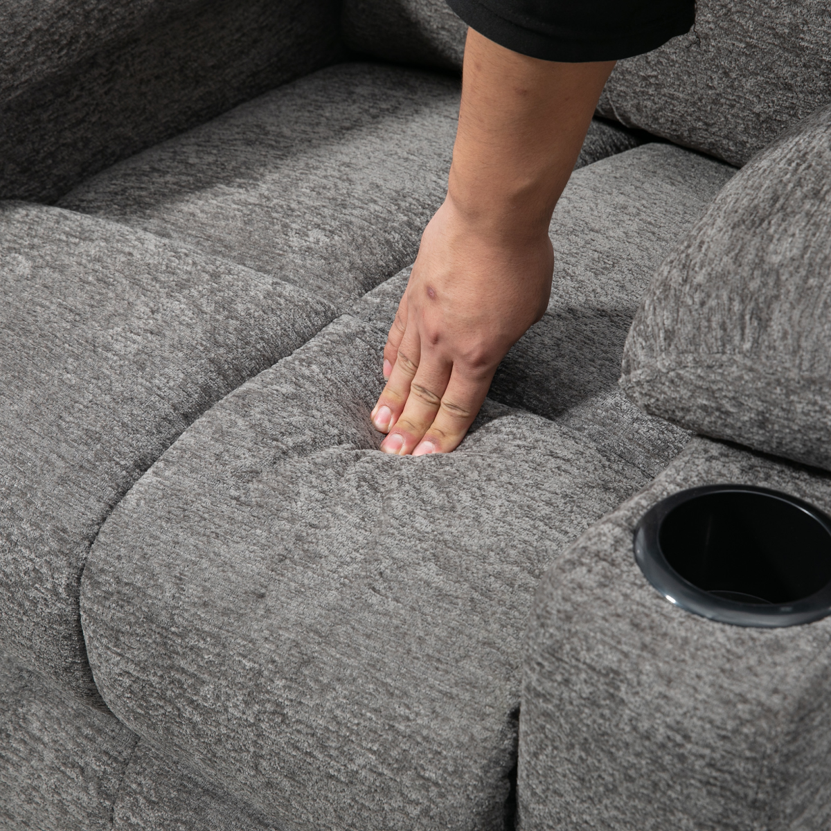 HOMCOM Heavy Duty Riser and Recliner Lift Chair with Remote & Cup Holders – Oversized Velvet-Look, Grey
