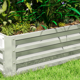Outsunny Steel Raised Garden Bed, 120 x 60 x 30.5 cm – Elevated Planter Box for Flowers, Silver