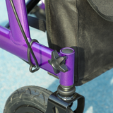 HOMCOM All-Terrain Rollator Walker with Seat, Backrest & Storage Bag – Folding Aluminium Mobility Aid, Purple