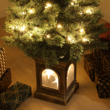 HOMCOM 4ft Artificial Christmas Tree with 80 Warm White LED Lights, Remote & Timer – Indoor Festive Decor, Green