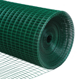 PawHut PVC-Coated Welded Wire Mesh Fence, 30m x 0.9m – Poultry, Aviary & Small Animal Run, Galvanised