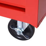 DURHAND 7-Drawer Rolling Tool Cabinet with Top Storage Compartment – Steel Workshop Chest, Red