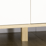 6 Drawer Chest of Drawers with Anti-Tipping Straps – Wide Low Bedroom Storage Unit, White and Brown