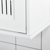 kleankin Wall-Mounted Bathroom Mirror Cabinet with Double Doors and Adjustable Shelf – Storage Cupboard, White