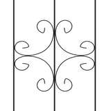 Outsunny Set of 2 Metal Garden Trellis, Arrow Design with Ground Spike – Climbing Plant Support, Black